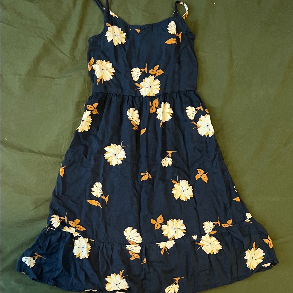 OshKosh B'gosh Navy and White Floral Dress
